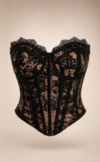 PreOrder- Midnight Black Strapless Allure Corset