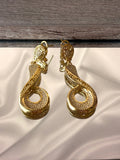 Curve Studded Drop Earrings and Pendant