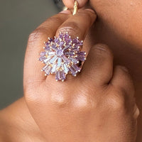Amethyst Aura Statement Ring