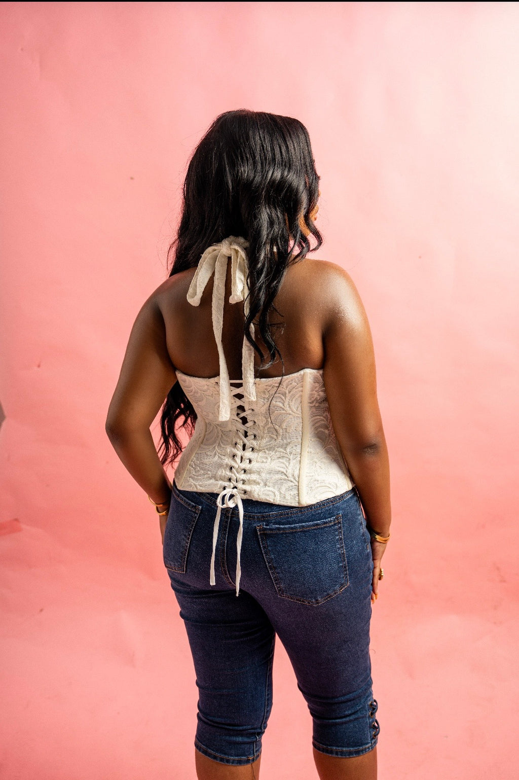 Halter Luxe Corset - Ivory