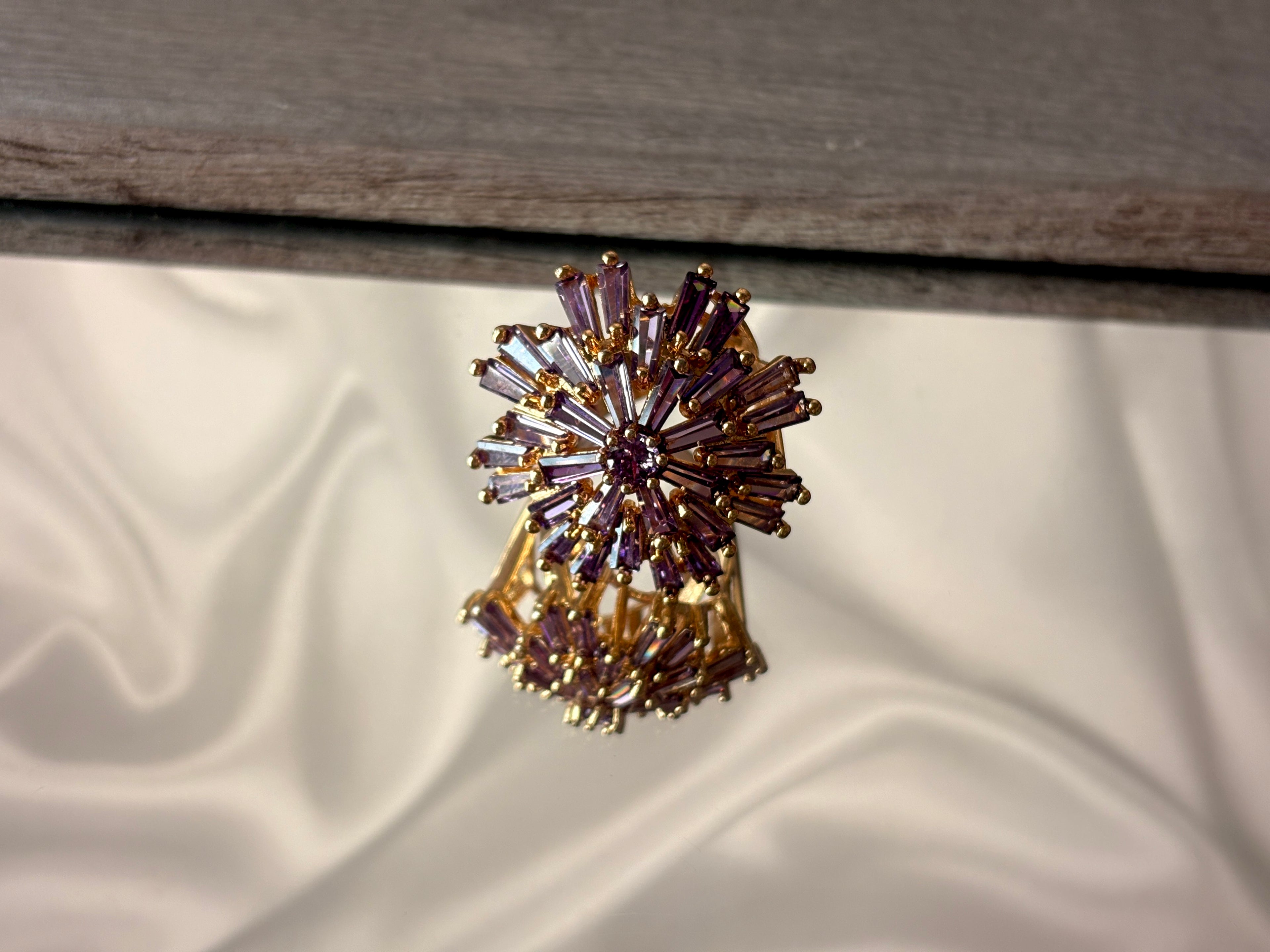 Amethyst Aura Statement Ring