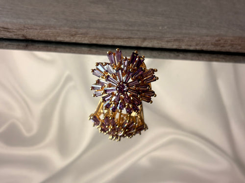 Amethyst Aura Statement Ring