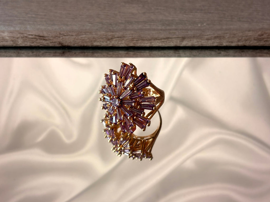 Amethyst Aura Statement Ring
