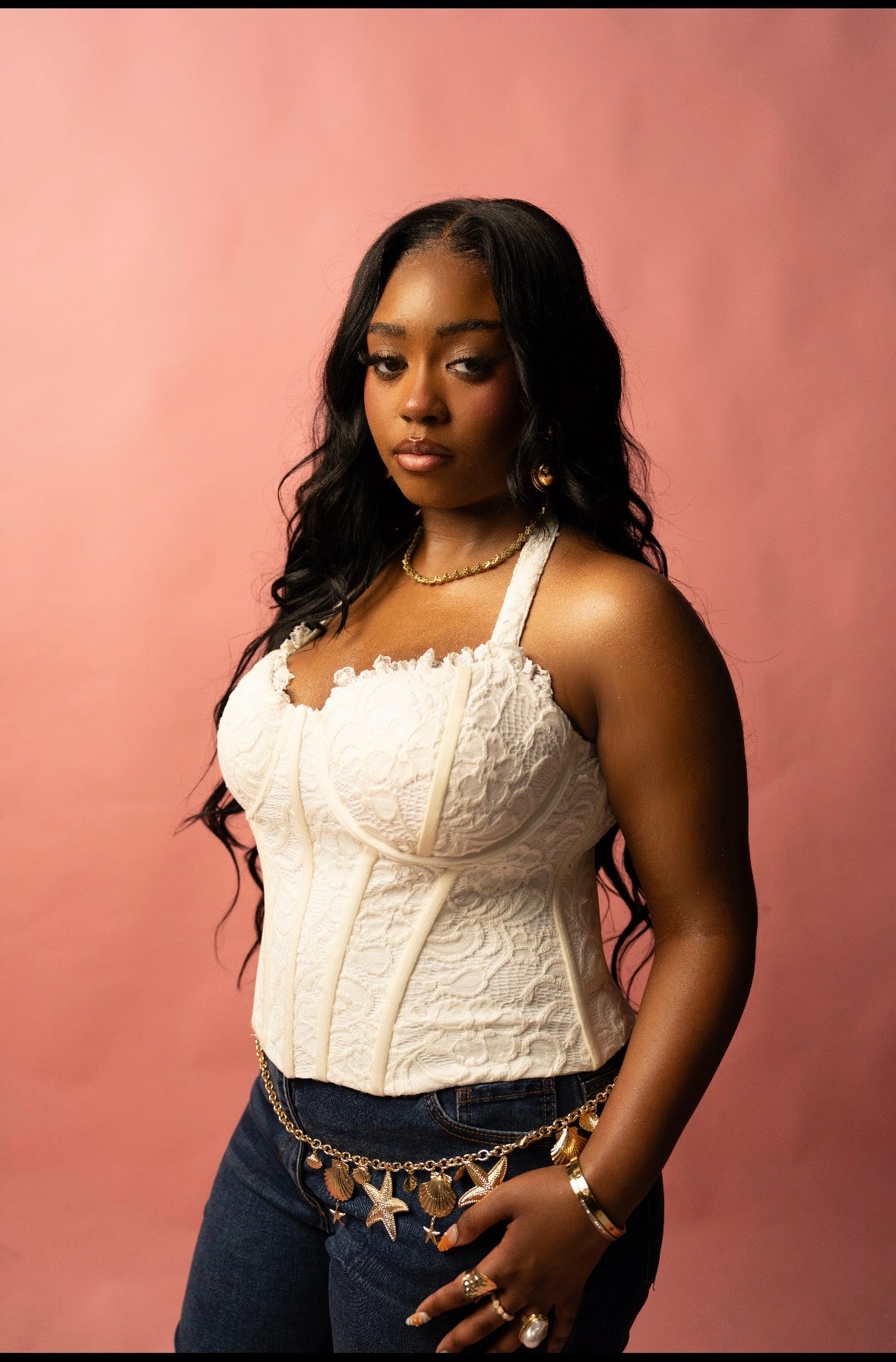 Halter Luxe Corset - Ivory