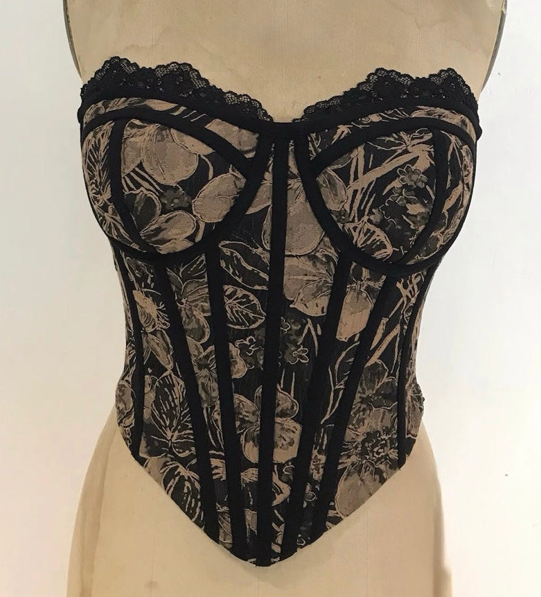 PreOrder- Midnight Black Strapless Allure Corset